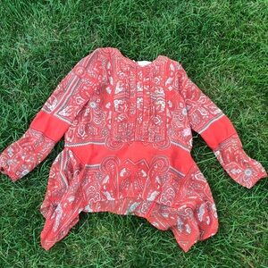 Anthropology Love Sam red top